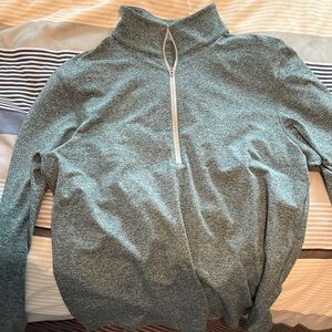 Men’s green Lululemon Quarter-Zip Turtleneck Sweater